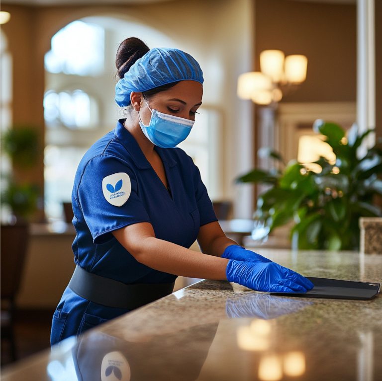 housekeeping-team-member-sanitizing-hightouch-surfaces